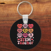 Porte-clés Professeur Stem Saint-Valentin Science Technologie (Recto)