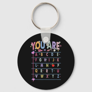 Porte-clés Professeur Vous Êtes Lettres Alphabet Apprendre Ab