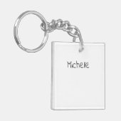 Porte-clés Professional Modern Minimalist Plain Own Name (Devant gauche)