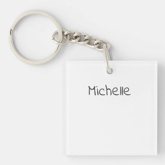 Porte-clés Professional Modern Minimalist Plain Own Name (Devant)