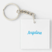 Porte-clés Professional Plain Modern Elegant Blue Your Name (Devant)