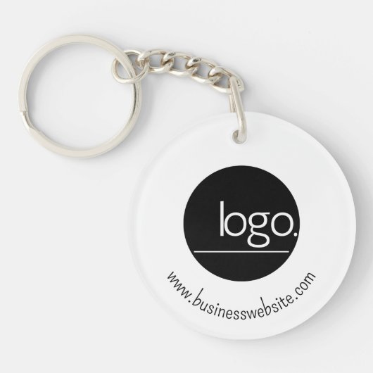 PORTE-CLÉS PROFESSIONNEL AJOUTER PROPRE LOGO BLANC AFFAIRES M (Devant)