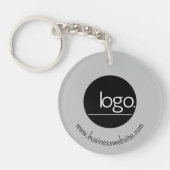 PORTE-CLÉS PROFESSIONNEL AJOUTER PROPRE LOGO GRAY BUSINESS ME (Devant)