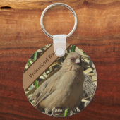 Porte-clés Professionnel BIrder Petite photo Brown Towhee Ois (Recto)
