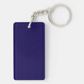 Porte-clés Professionnel élégant moderne minimaliste bleu fon (Dos)