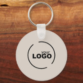 Porte-clés Professionnel Moderne Logo Entreprise QR Code Beig (Recto)