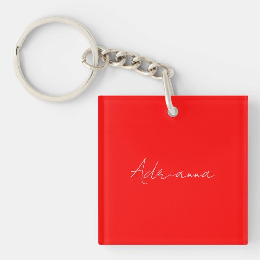 Porte-clés Professionnel rouge ajouter votre nom écriture man (Devant)