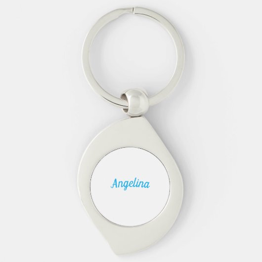 Porte-clés Professionnel Simple Moderne Élégant Bleu Votre No (Devant)
