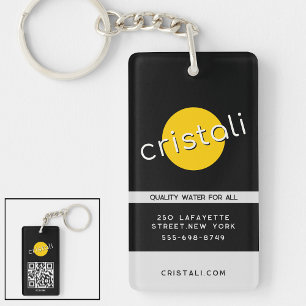 Porte-clés professionnels noirs minimalistes épuré