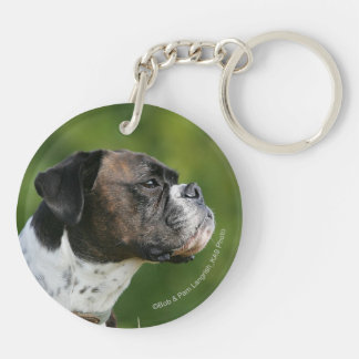 Porte-clés Profil de chien de boxeur