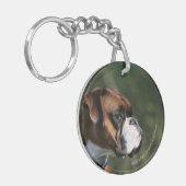 Porte-clés Profil de côté de chien de boxeur (Devant gauche)