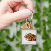 Porte-clés Profil de grenouille à cornes argentine (main)