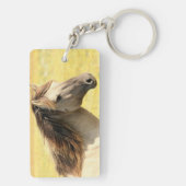 Porte-clés Profil du cheval beige (Dos)
