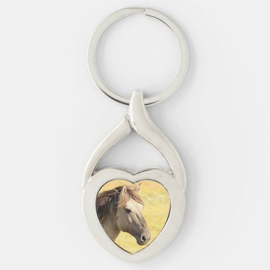 Porte-clés Profil du cheval beige (Devant)