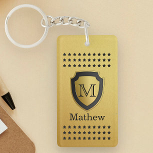 Porte-clés Profil sous convention astérisque noir de nom de