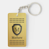 Porte-clés Profil sous convention astérisque noir de nom de (Dos)