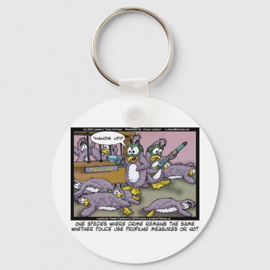 Porte-clés Profilage de pingouins Drôle Dons Tee - shirts et (Recto)
