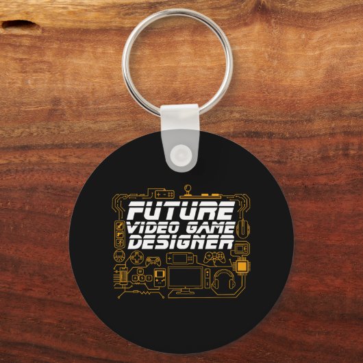 Porte-clés Programmateur de programmation de jeu vidéo futur (Recto)