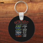 Porte-clés Programme de retraite Vie Camping Van Rv Ventilate (Recto)