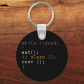 Porte-clés Programme Eat Code Sleep (Recto)