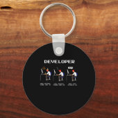 Porte-clés Programmeur développeur Coder ordinateur Geek Nerd (Recto)