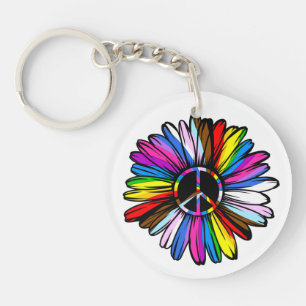 Porte-clés Progrès Fierté Paix Daisy - LGBTQ+ L'amour gagne