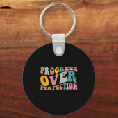 Porte-clés Progrès Plutôt que Perfection Professeur Motivatio (Recto)