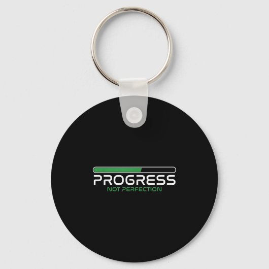 Porte-clés Progress Not Perfection _ Motivation Insration (Recto)