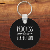 Porte-clés Progress Over Perfection Insrational Motivational (Recto)