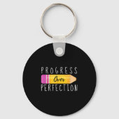 Porte-clés Progress Over Perfection Motivational Back To Scho (Recto)