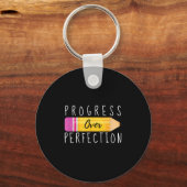 Porte-clés Progress Over Perfection Motivational Back To Scho (Recto)