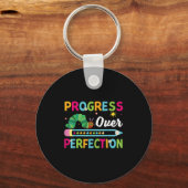 Porte-clés Progress Over Perfection Motivational Quote Studen (Recto)