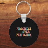 Porte-clés Progress Over Perfection Motivational Teacher For (Recto)