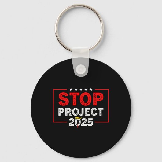 Porte-clés Projet 2025 Anti Trump 1 (Recto)