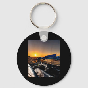 Porte-clés Promenade au coucher du soleil sur la plage