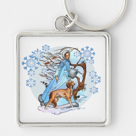 Porte-clés Promenade d'hiver (Devant)