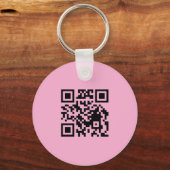 Porte-clés promo Code QR Logo Rose Pâle (Verso)