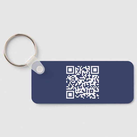 Porte-clés Promo de logo professionnel QR Code bleu (Verso)