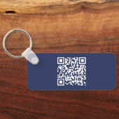 Porte-clés Promo de logo professionnel QR Code bleu (Verso)