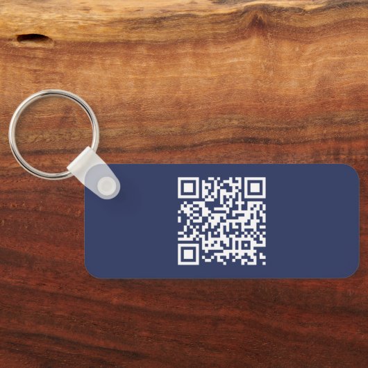 Porte-clés Promo de logo professionnel QR Code bleu (Verso)
