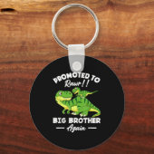 Porte-clés Promoted To Big Brother Again Dinosaur Lover Gift (Recto)