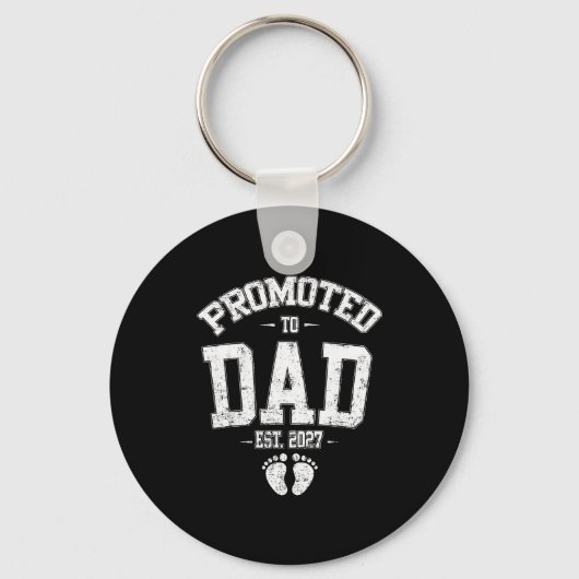 Porte-clés Promoted To Dad Est 2027 New Mom Daddy Fathers Day (Recto)