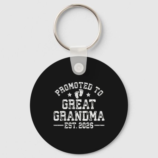 Porte-clés Promoted To Great Grandma Est 2026 First Time New (Recto)