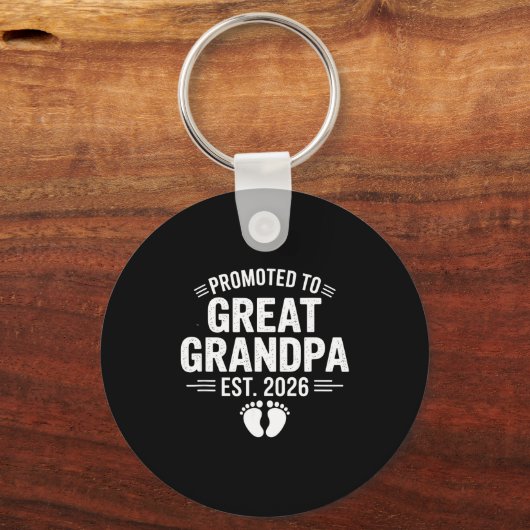 Porte-clés Promoted To Great Grandpa Est. 2026 Funny Soon To (Recto)