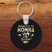 Porte-clés Promoted To Momma 2026 First Time New Grandma Preg (Recto)