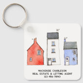 Porte-clés Promotion de l'agent immobilier Watercolor House (Recto)