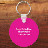 Porte-clés Promotion d'entreprise Fil rose Appréciation des c (Verso)