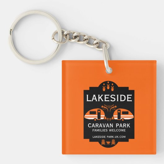 Porte-clés Promotion du camping Caravan (Devant)