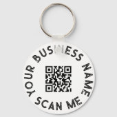 Porte-clés Promotion du code QR d'entreprise personnalisé (Recto)
