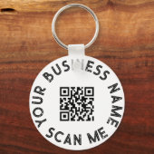 Porte-clés Promotion du code QR d'entreprise personnalisé (Recto)